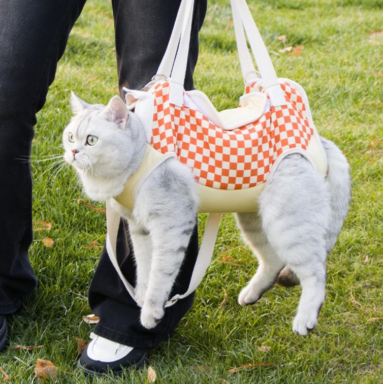 Pet cat single-shoulder strap; Portable crossbody cat bag for going out; Anti-escape cat slithering tool; Cat supplies
