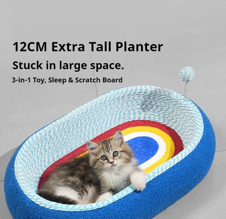 Starry sky rope cat scratch board and cat bed integrated. Large-sized cats, scratching cats, ball scratching cats, basin scratching cats toys