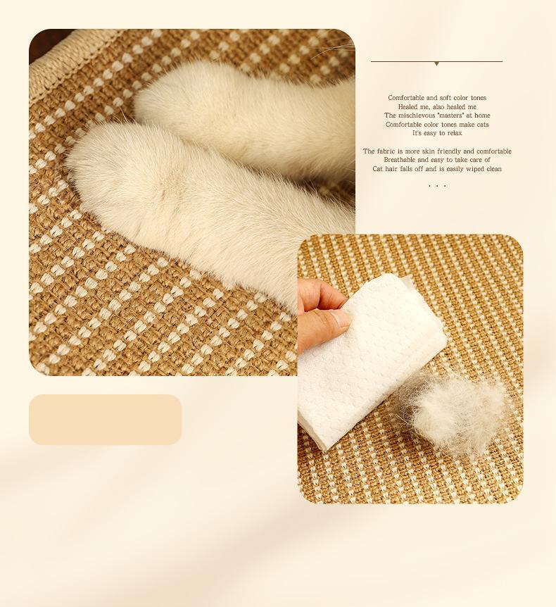Cat scratch board Cat sofa pet bed; Cat lounge chair Cat toys; Sisal claw grinding pads; Scratch-resistant pet lounge chair