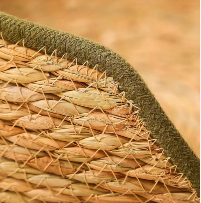 # Rattan Cat Ear Pet Bed: Suitable for all four seasons. Cat scratcher pet bed Pet cats made of rattan and straw can be disassembled and washed. Cat supplies