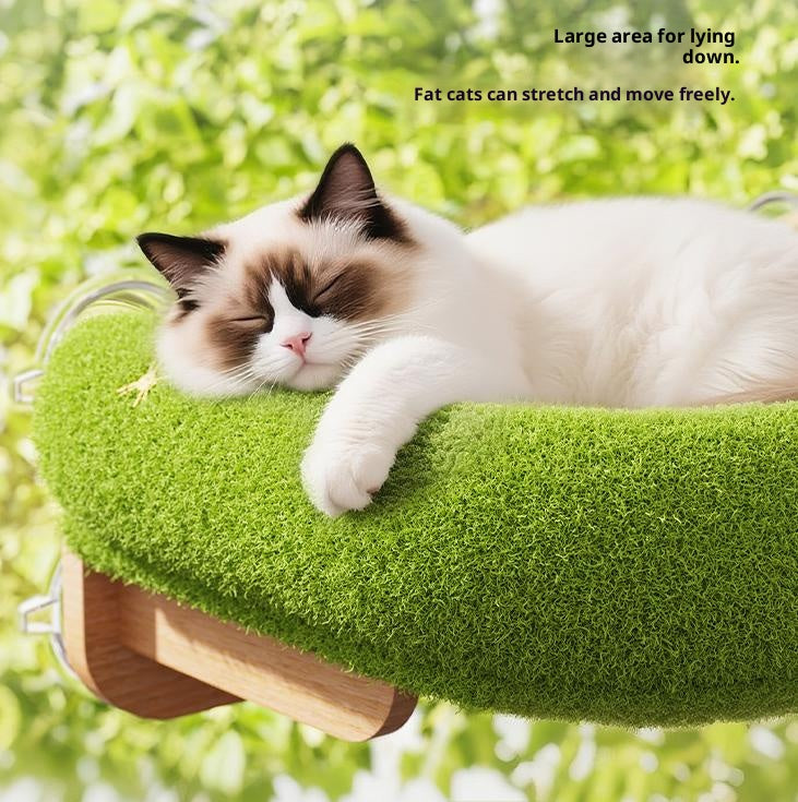 Cat home hammock cat bed; All-season climbing mat; Cat Cat solid wood hammock Window-sucking hammock