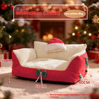 Christmas festive atmosphere cat bed A dog bed that can be disassembled and washed all year round. Thickened cat sofa Winter warm cat bed