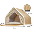 Tent cat scratcher cat bed Four-season Universal Cat Villa Cat House Semi-enclosed cat scratch board, non-shedding sisal cat tent