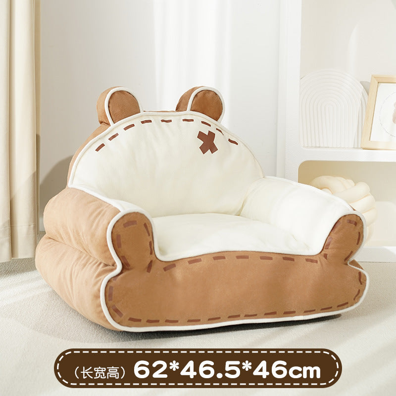 Little Bear pet sofa cat bed Suitable for all seasons; Thickened and warm winter sleeping pad; Cat supplies