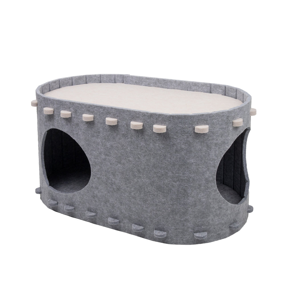 Cross border cat nest is wear-resistant, shavings resistant, scratch resistant, double-layer cat nest, universal all season anti scratch, large space felt cat nest