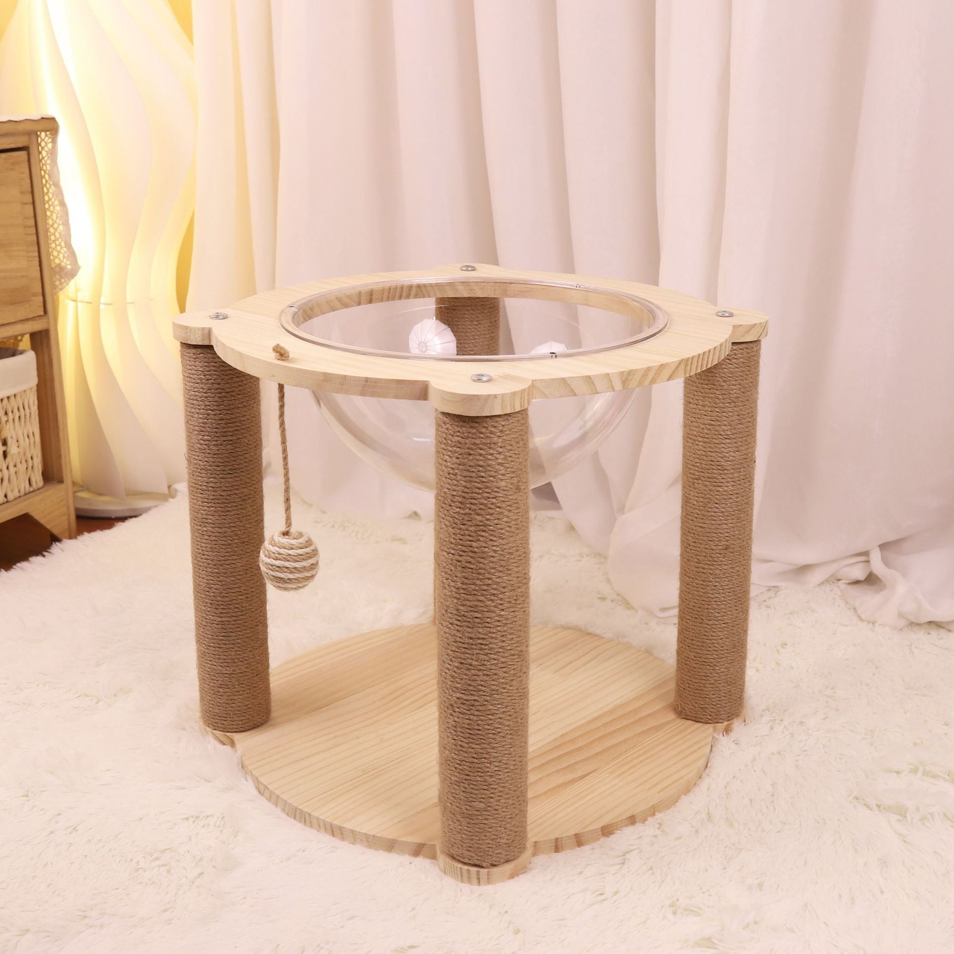 Small acrylic spacecraft cat nest cat climbing frame cat scratch column cat tree cat nest integrated cat house cat scratch board cat cage