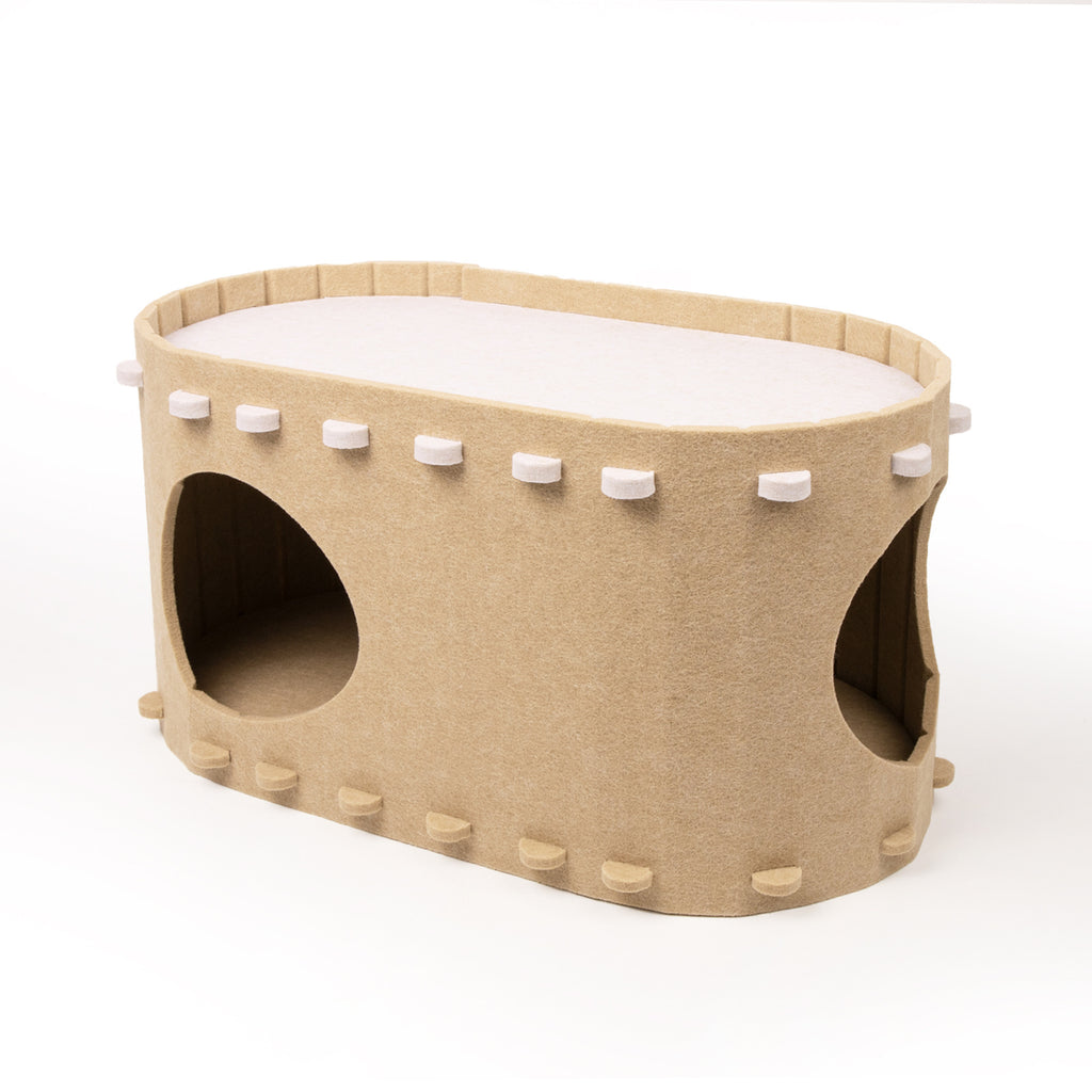 Cross border cat nest is wear-resistant, shavings resistant, scratch resistant, double-layer cat nest, universal all season anti scratch, large space felt cat nest
