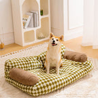 Household cat and dog sofa - style plush pet bed, warm, removable and washable, suitable for all seasons. Available for wholesale. Ideal for small and medium - sized pets