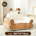 Little Bear pet sofa cat bed Suitable for all seasons; Thickened and warm winter sleeping pad; Cat supplies