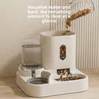 New Automatic Cat Feeder Dog Bowl Pet Bowl Cat Basin 2-in-1 Water Dispenser Cat Bowl Pet Supplies Cross-border