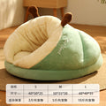 Slip-shaped pet bed: All-season compatible slip-shaped cat bed; Semi-enclosed cat house bedding for autumn and winter; Pet nest