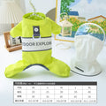 Outdoor four-legged raincoat Dog clothes, transparent raincoats and raincoats; The waterproof cap can be pulled. A small dog with a four-legged tummy