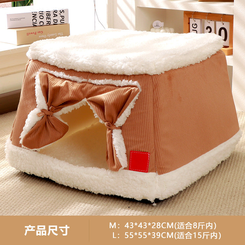 Winter warm pet beds and cat beds; Heat storage and warmth preservation Closed design Neither too hard nor too soft; Comfortable and soft; Multiple uses available all year round
