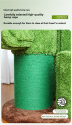 Cat Climbing Frame Solid Wood Home Cat Scratching Board Cat House Integrated Large Cat Toy Pet Fitness Multi-layer Cat Climbing Frame Cactus