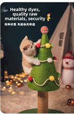 Christmas Tree Sisal Cat Scratching Board Wear-Resistant Non-Shedding Cat Claw Board Cat Climbing Frame Nest Integrated Cat Scratching Post Cat Toy