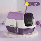 Oversized Litter Box Disinfection Deodorant Fully Enclosed Cat Toilet Litter Box Bason Extra Large Splash-Proof Wholesale