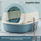 Oversized Litter Box Disinfection Deodorant Fully Enclosed Cat Toilet Litter Box Bason Extra Large Splash-Proof Wholesale