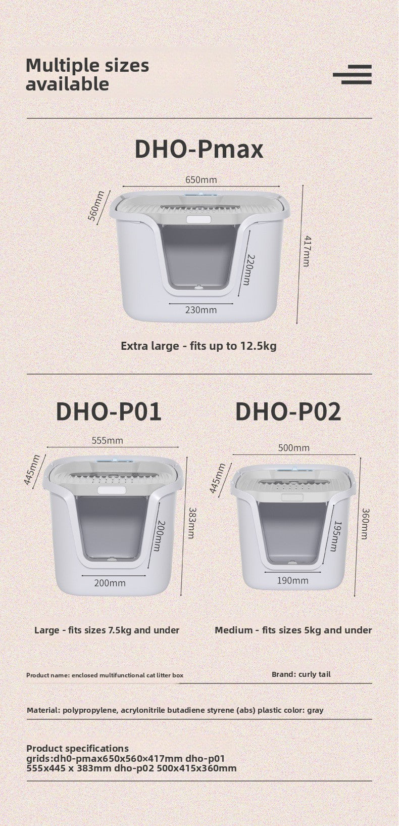 Cat Litter Box Fully Enclosed Deodorizing Cat Litter Scoop Top Entry Pmax Space Cat Litter Tray Cat Toilet Cat Supplies