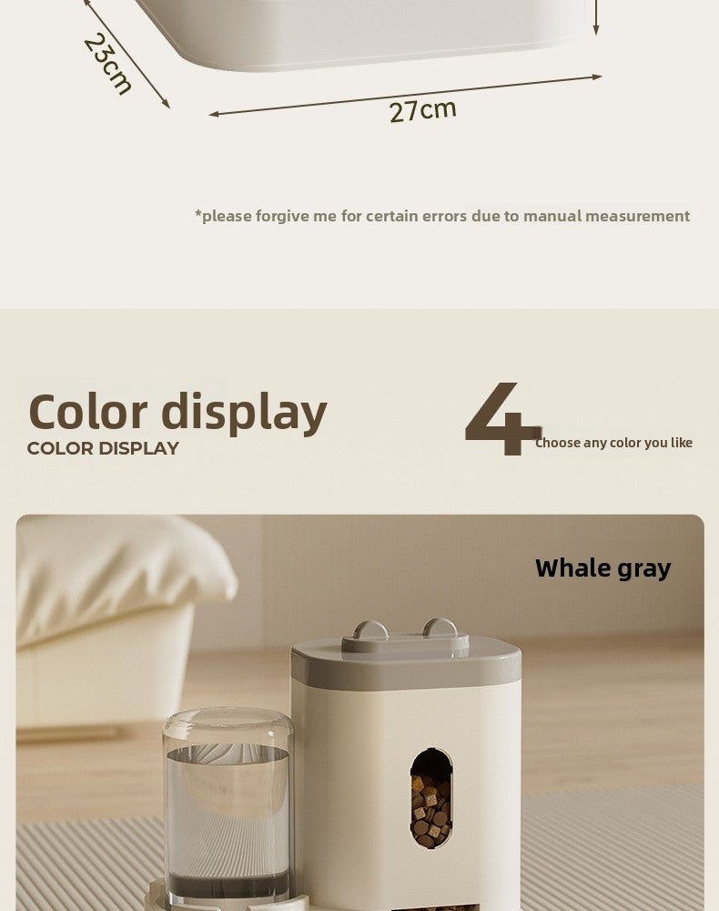 New Automatic Cat Feeder Dog Bowl Pet Bowl Cat Basin 2-in-1 Water Dispenser Cat Bowl Pet Supplies Cross-border