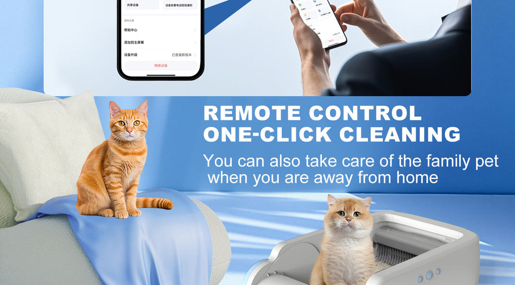 Automatic Litter Scooper Cat Litter Box Pet Cat Smart Litter Box Cleaning Device Anti-Splash Cat Toilet WiFi Control