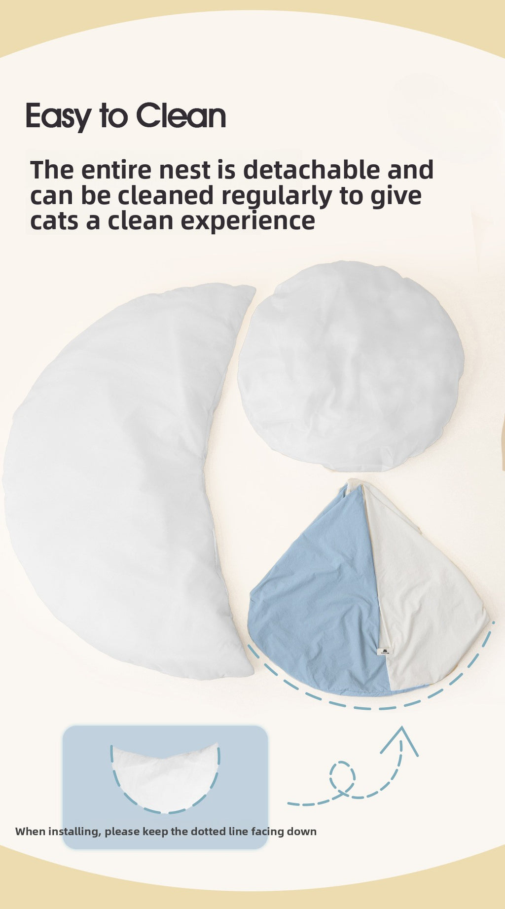 Cat Bed Cat Blanket Sleeping Bag Winter Warm Cat Pocket Winter Sleeping Nest Enclosed Pet Bed