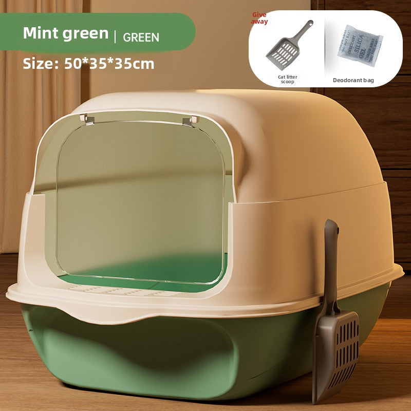 Extra Large Cat Litter Box Fully Enclosed Extra Large Odor-Isolating Easy-to-Clean Cat Toilet Pet Supplies