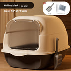 Extra Large Cat Litter Box Fully Enclosed Extra Large Odor-Isolating Easy-to-Clean Cat Toilet Pet Supplies