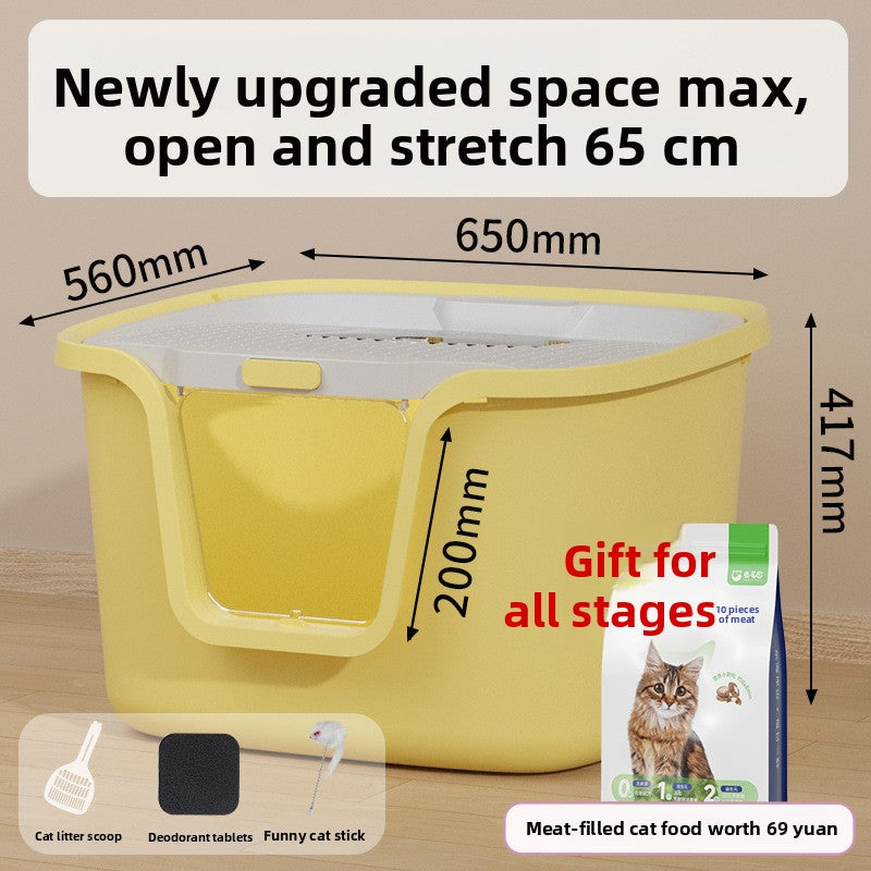 Cat Litter Box Fully Enclosed Deodorizing Cat Litter Scoop Top Entry Pmax Space Cat Litter Tray Cat Toilet Cat Supplies