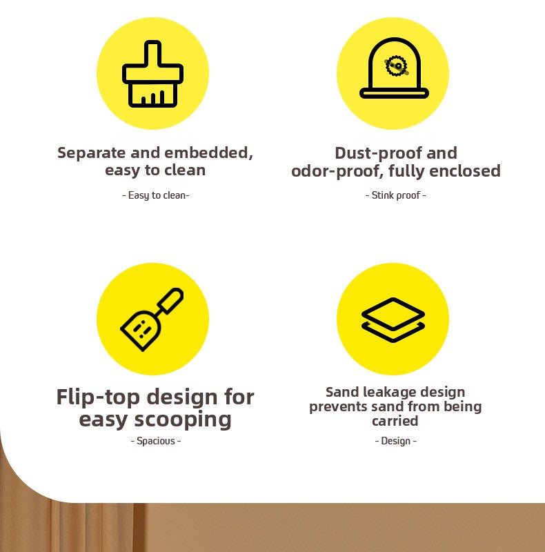 Extra Large Cat Litter Box Fully Enclosed Extra Large Odor-Isolating Easy-to-Clean Cat Toilet Pet Supplies