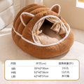 Autumn and winter plush pet bed; Cute cat ears; Warm three-dimensional enveloping style; Soft and deep sleep in dog and cat beds; Pet bed pad