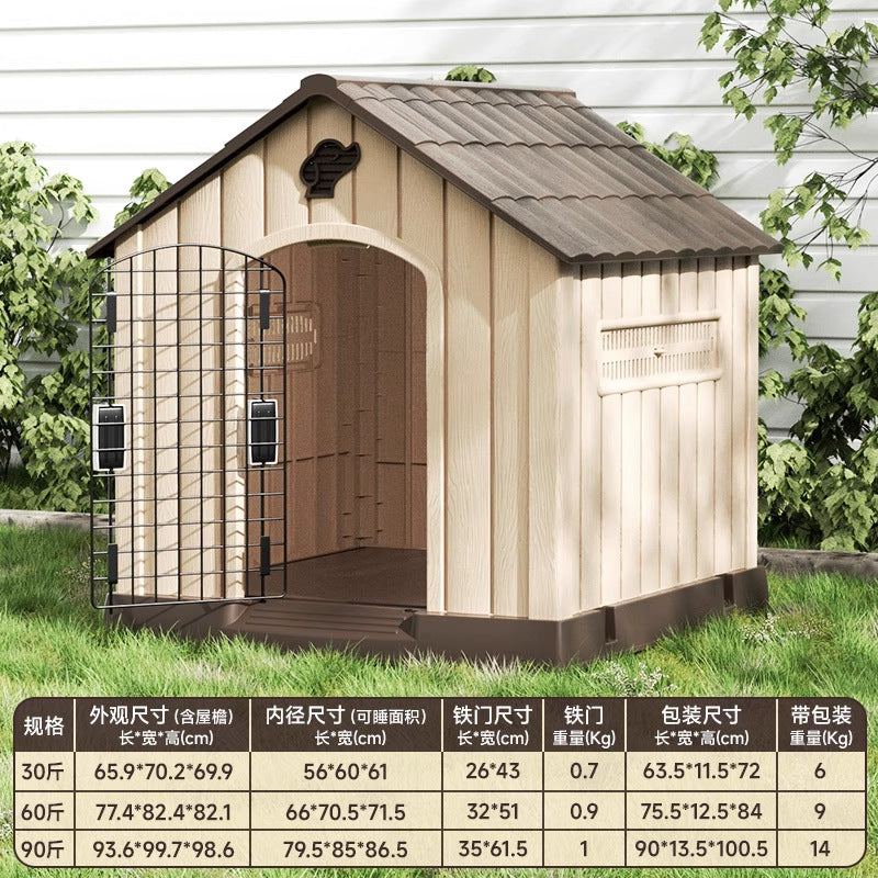 Medium-sized dog in an outdoor kennel Suitable for all seasons; Cold and rain protection; Pet winter dog house villa; Outdoor dog house