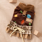 Warm corduroy princess-style cotton-padded jackets and skirts for small and medium-sized dogs in autumn and winter； Cat teddy pet dog clothes
