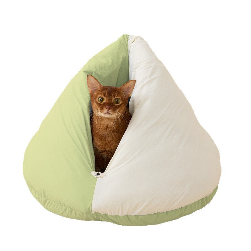 Cat Bed Cat Blanket Sleeping Bag Winter Warm Cat Pocket Winter Sleeping Nest Enclosed Pet Bed
