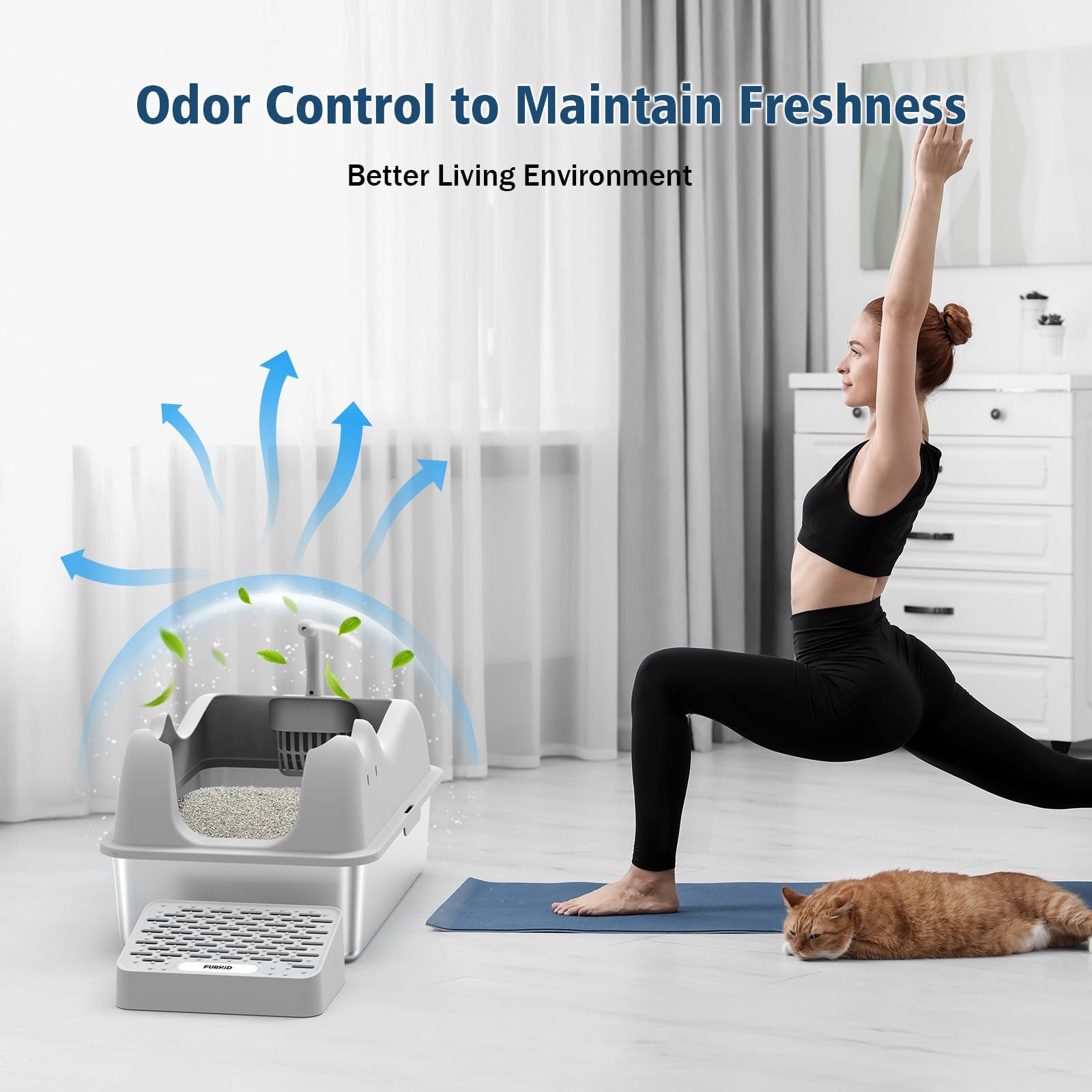 Stainless Steel Cat Litter Box Splash-Proof Large Semi-Enclosed Cat Toilet Pet Cleaning Supplies Open Cat Litter Tray