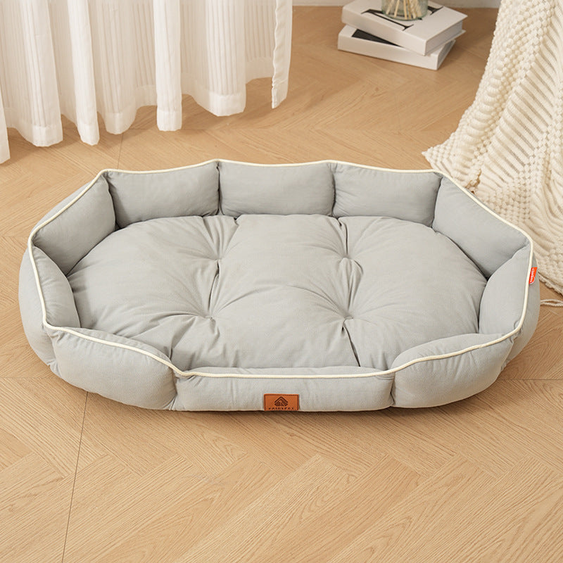 Dog Bed All-Season Pet Bed Non-Slip Pet Mat Medium Dog Yuanbao Shape Dog Mat Dog Bed Pet Mat
