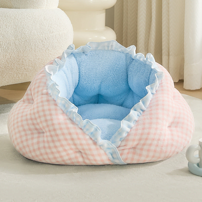 Semi-enclosed InS-style pet bed; Cats sleep in cat beds. All-season pet bed; Dog mat sofa, princess bed, cat bed