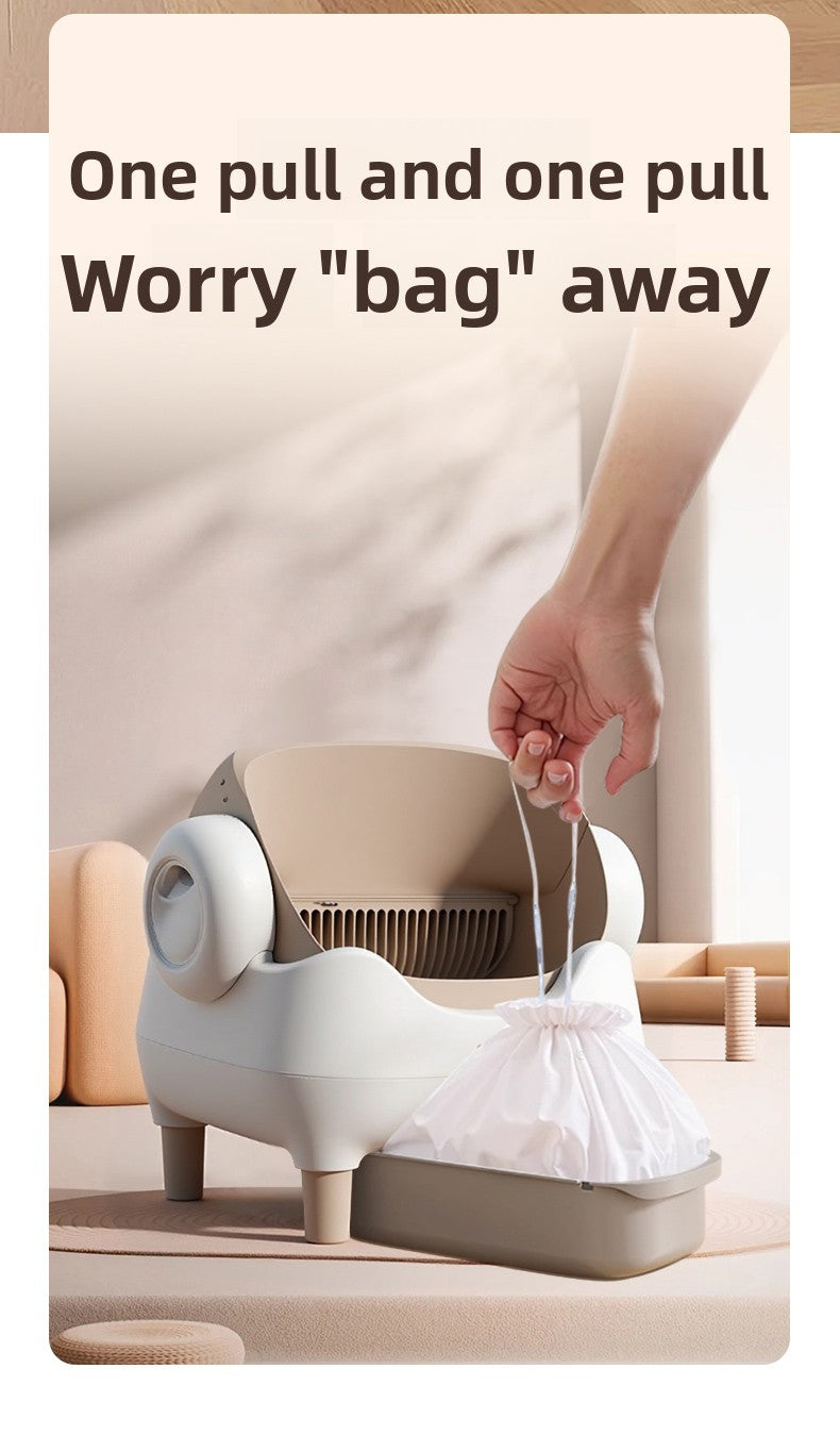 Smart Cat Litter Box Fully Automatic Cat Litter Box Splash-Proof Open Design Easy to Clean Cat Toilet Automatic Scooper