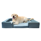 Detachable memory foam dog bed; Four-season universal cool fabric dog bed; The dog bed can be washed and disassembled in summer