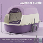 Oversized Litter Box Disinfection Deodorant Fully Enclosed Cat Toilet Litter Box Bason Extra Large Splash-Proof Wholesale