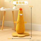Chicken-shaped sisal claw grinding column, vertical scratch-resistant and non-flaking hemp rope column with grab board. Self-entertaining and boring cat climbing frame Pet supplies