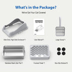 Stainless Steel Cat Litter Box Splash-Proof Large Semi-Enclosed Cat Toilet Pet Cleaning Supplies Open Cat Litter Tray