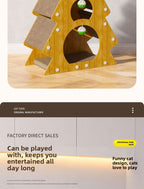 Christmas Tree Cat Scratching Board Cat Toy Corrugated Paper Cat Nest Wear-Resistant Cat Toy Cat Claw Board Non-Shedding All-Season Universal