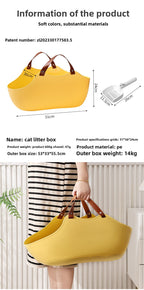 Portable Cat Litter Box Basket Large Car-mounted Cat Litter Box Foldable Portable Cat Toilet Outdoor Carry Splash-proof