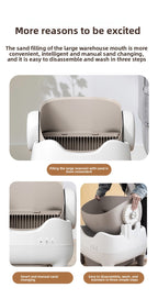 Smart Cat Litter Box Fully Automatic Cat Litter Box Splash-Proof Open Design Easy to Clean Cat Toilet Automatic Scooper