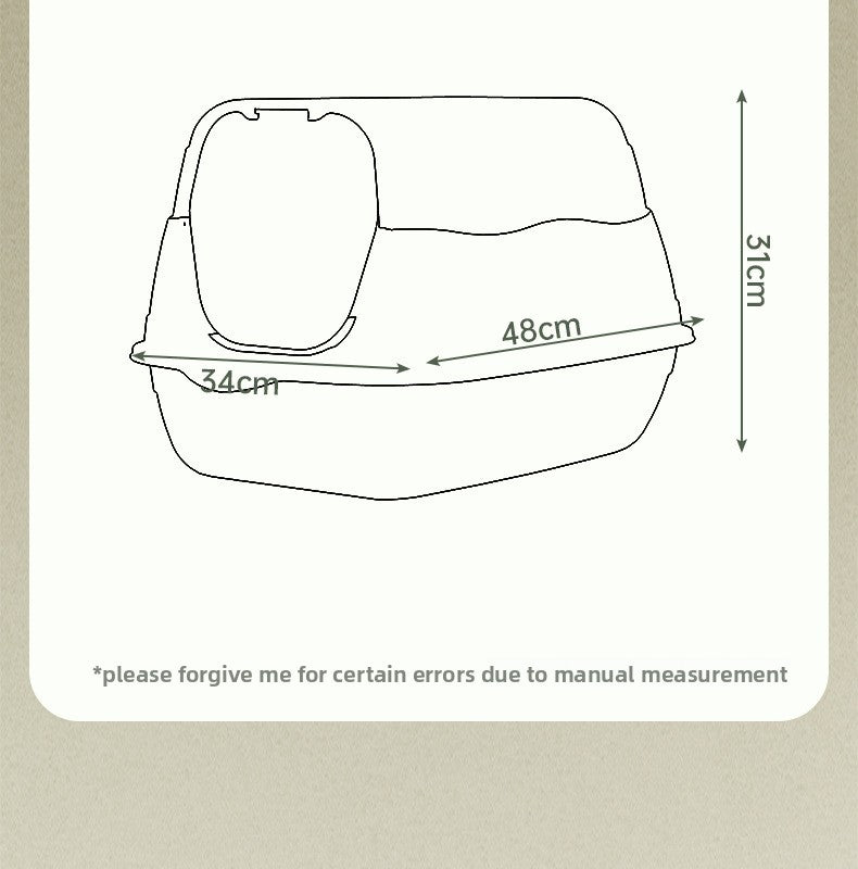 Oversized Litter Box Disinfection Deodorant Fully Enclosed Cat Toilet Litter Box Bason Extra Large Splash-Proof Wholesale
