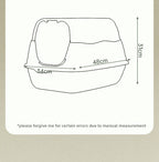 Oversized Litter Box Disinfection Deodorant Fully Enclosed Cat Toilet Litter Box Bason Extra Large Splash-Proof Wholesale