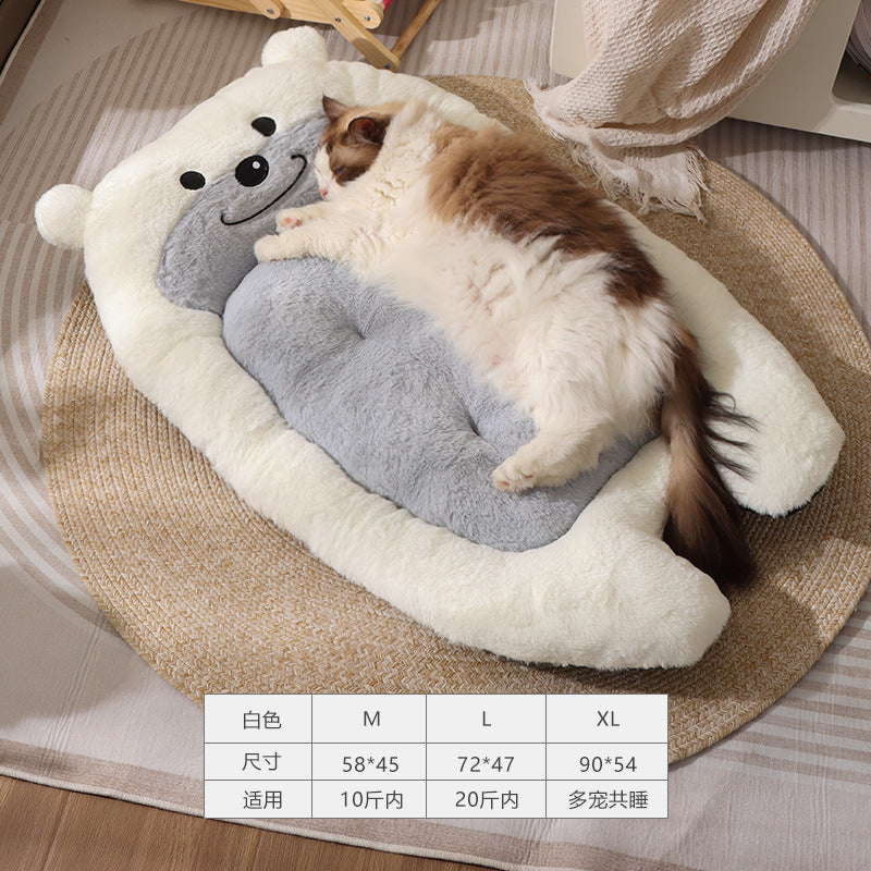Little Bear pet mat All-season cat mat; Winter warm pet sleeping pad; Cat bed and dog bed mat; Suitable for both cats and dogs
