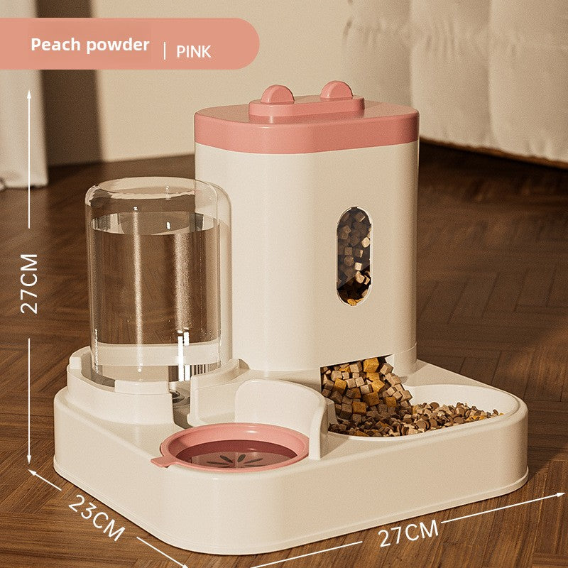 New Automatic Cat Feeder Dog Bowl Pet Bowl Cat Basin 2-in-1 Water Dispenser Cat Bowl Pet Supplies Cross-border