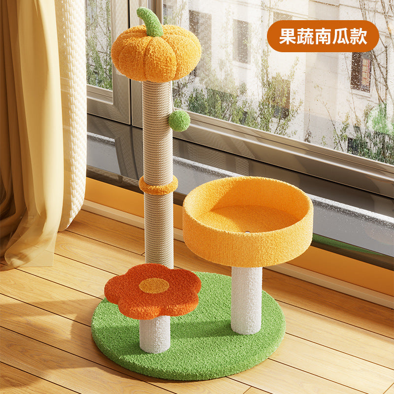 Cat climbing frame, cat bed, pumpkin style Jumping platform cat scratcher, small cat scratcher board Pet cat toys