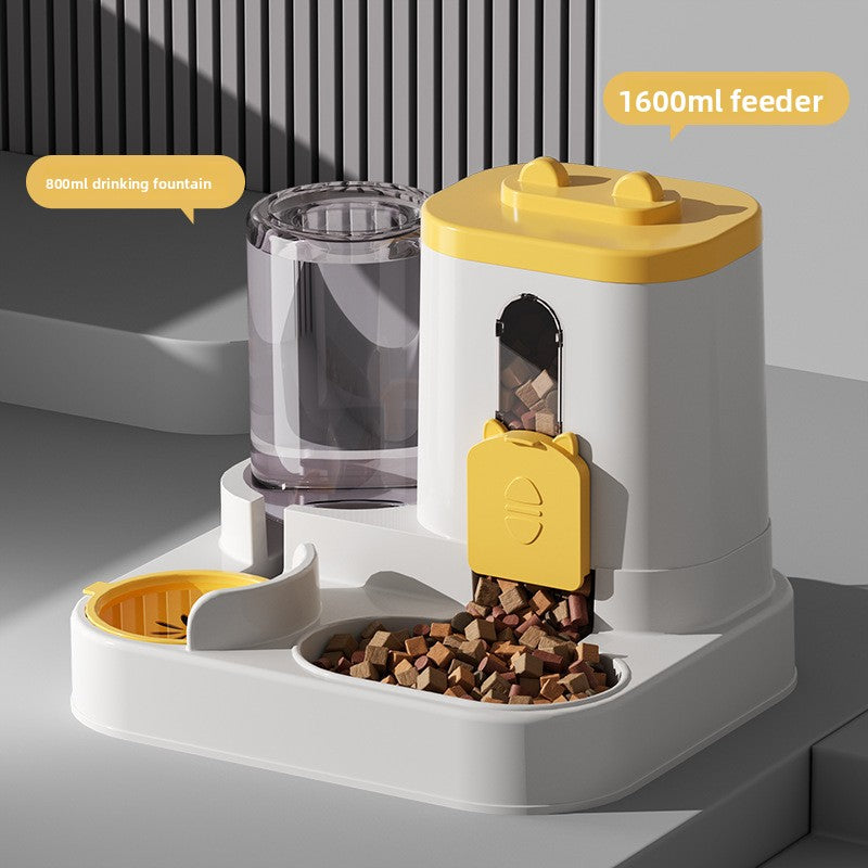 New Automatic Cat Feeder Dog Bowl Pet Bowl Cat Basin 2-in-1 Water Dispenser Cat Bowl Pet Supplies Cross-border